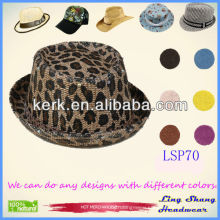 2013 The Latest Fashion Leopard Style 100% Paper Straw Hat fashion staw hat ,LSP70